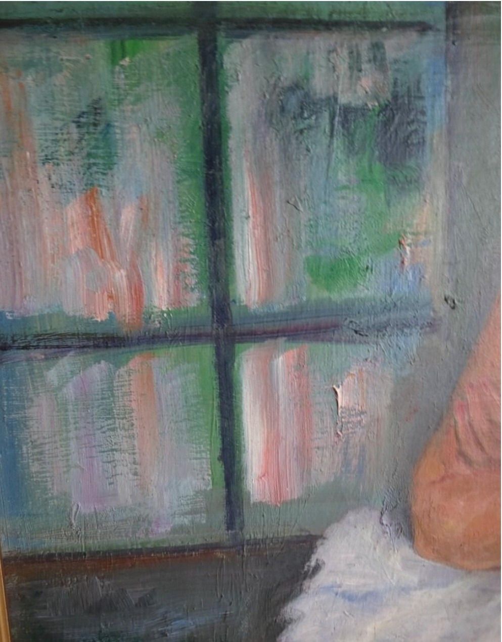 Antiek olieverfschilderij portret vrouw danser impressionistisch 20e eeuw photo Kunst
