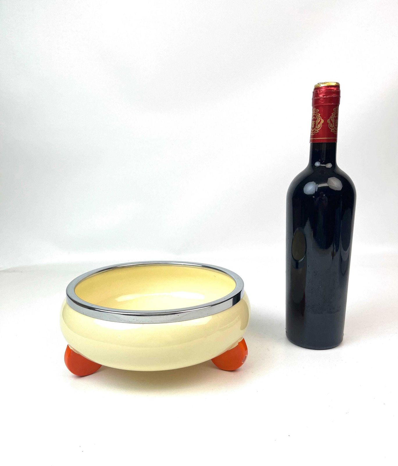 Very Rare De Stijl Art Deco Bauhaus Ceramic Fruit Bowl Center Of Table By Wmf Germany 1925 photo Home Decor
