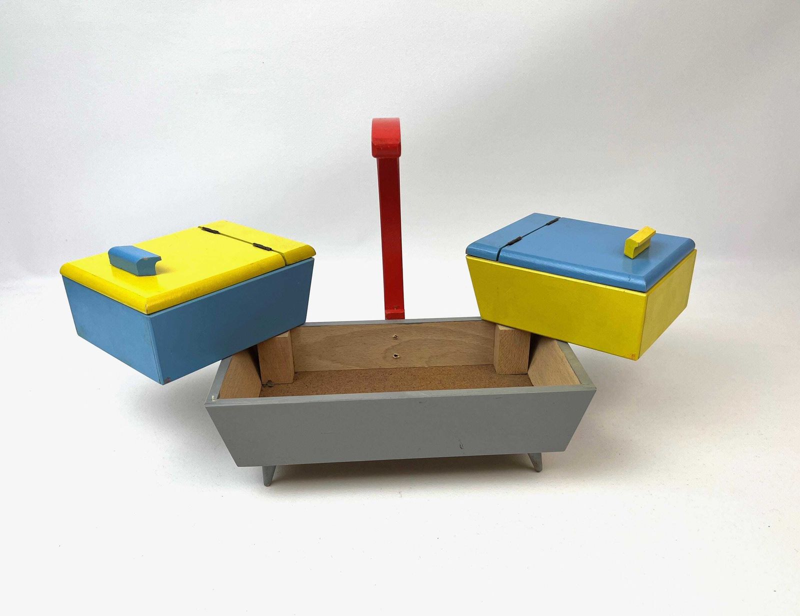 Home Decor Very Rare Mid Century 50s Rockabilly Neo Bauhaus Large Foldable Jewelry Box photo