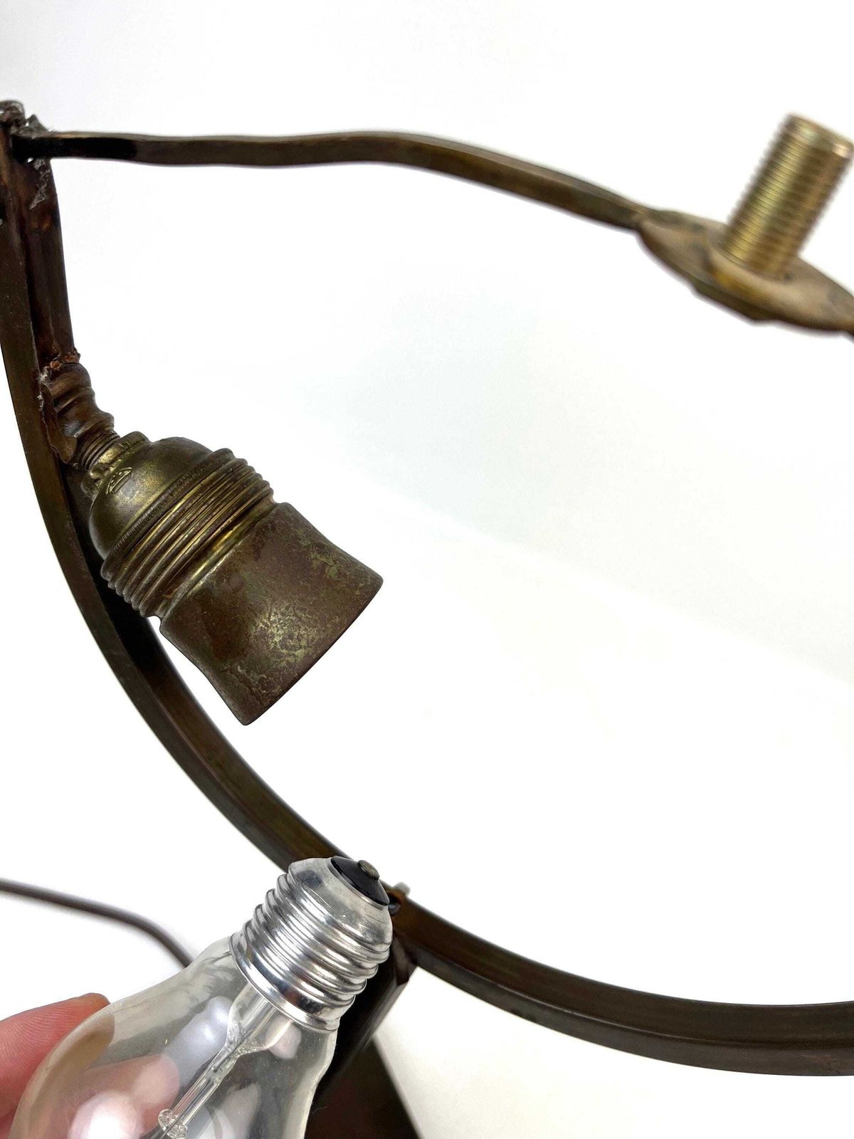 Verlichting Grote Avantgarde Bauhaus Cubistische Bureaulamp Art Deco Duitsland ca. 1925 photo
