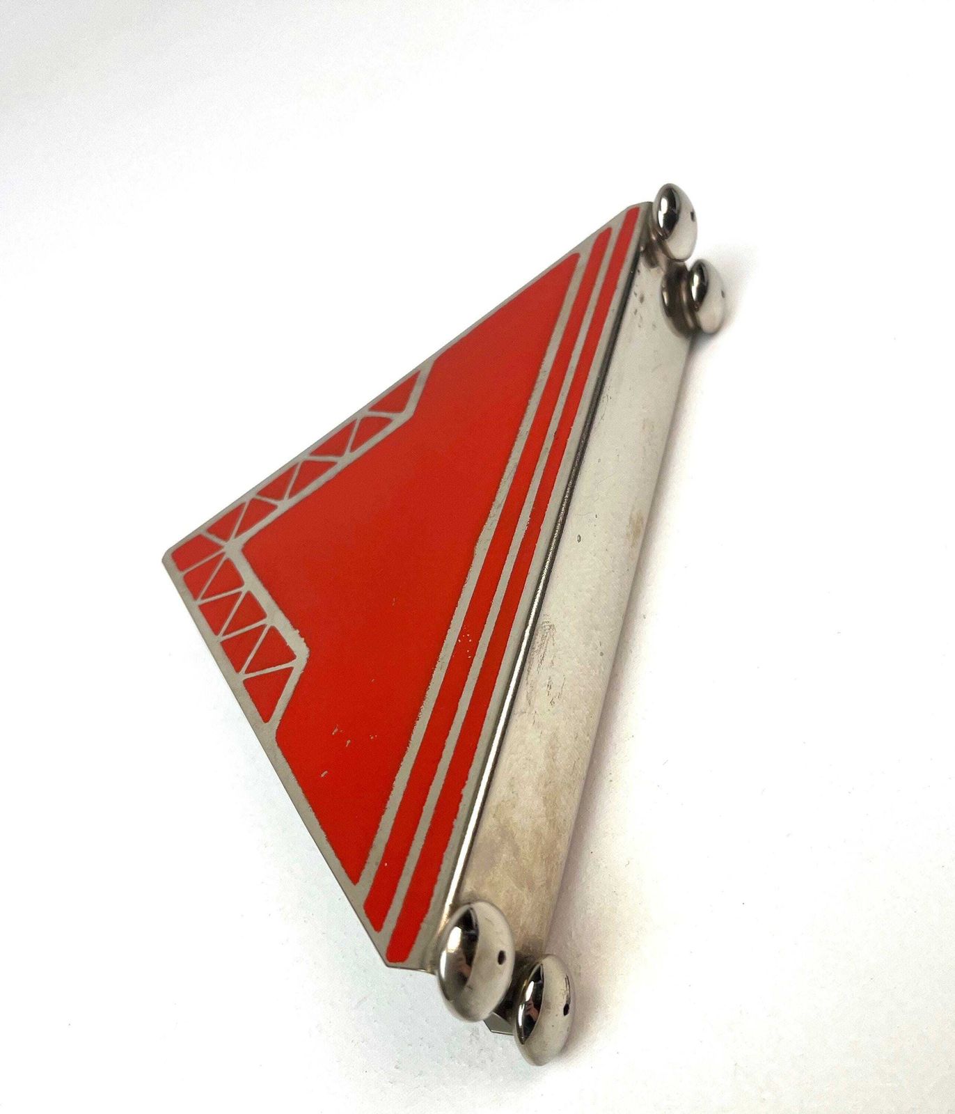 Porte-lettres Bauhaus Art Déco De Stijl en émail, suprématisme cubiste, Brandt Ruppel, vers 1925 photo 399.0