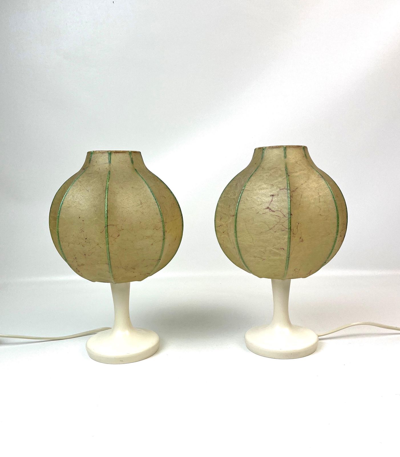 Paire de lampes de bureau mid-century Cocoon, par Friedel Wauer pour Goldkant photo furniture