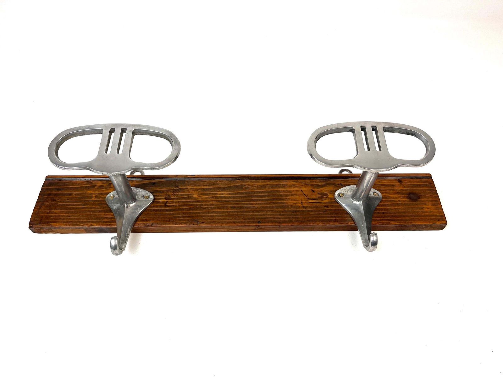 Rare Stunning Art Deco Bauhaus Wardrobe 2 Hooks On Wood Italy About 1920 photo for sale