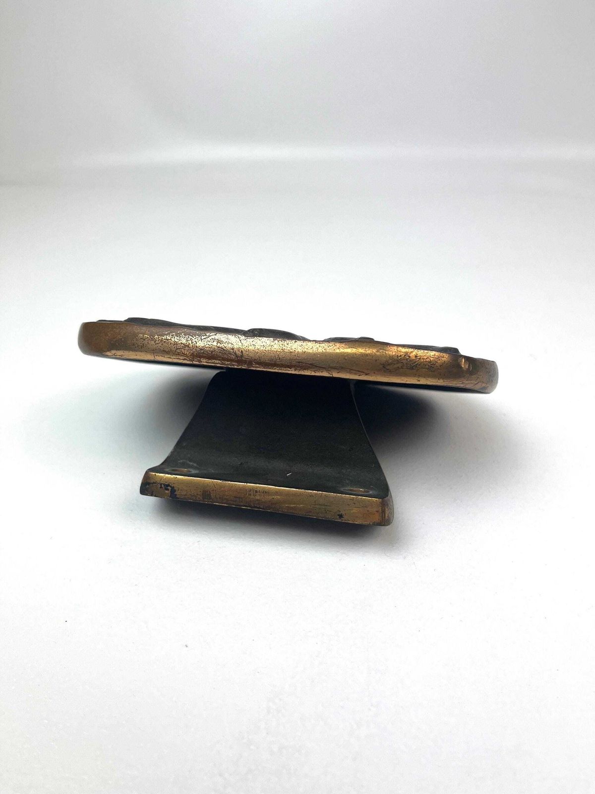 Rare Mid Century Solid Bronze Cast Abstract Sunray Brutalist Door Handle Germany 1960 photo Home Fixtures