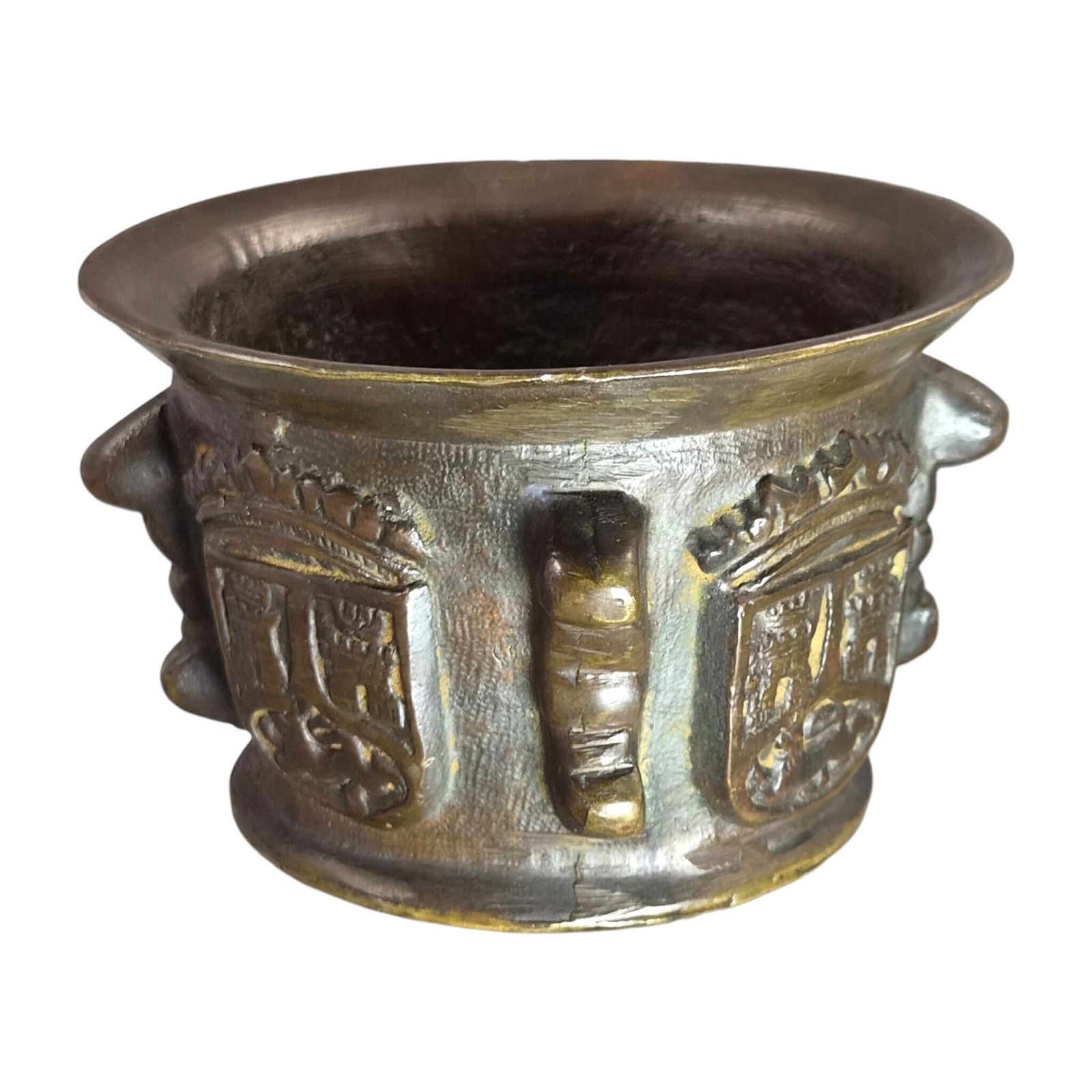 Spanish Cast Bronze Apothecary Mortar With House Of Enríquez Heraldry, C.1650 1720 photo buy