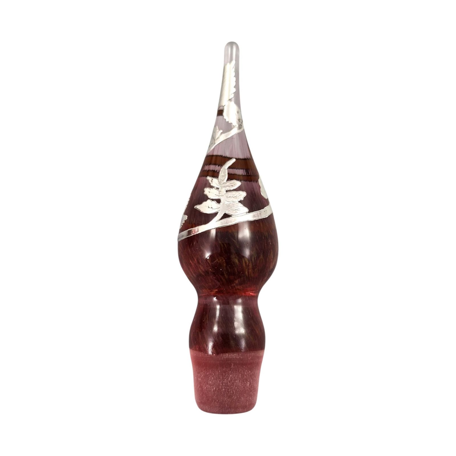 Gorham & Laugharne Robijnrood Glas en Zilver Vanity Ensemble, ca. 1900/ca. jaren 1980 photo vintage