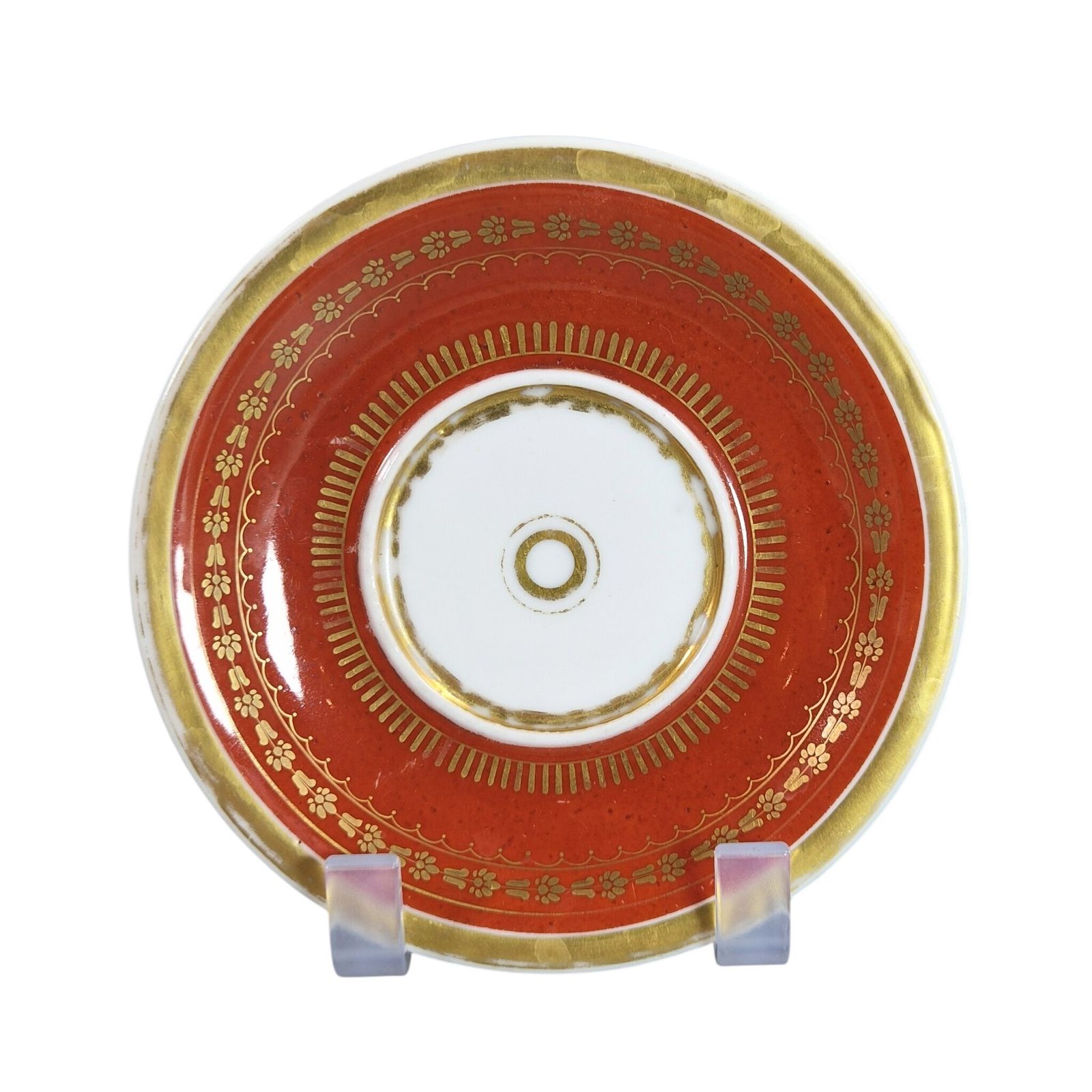 French Empire Old Paris (Vieux Paris) Porcelain Cup And Saucer With Lion Mask Handle, C.1820 photo for sale