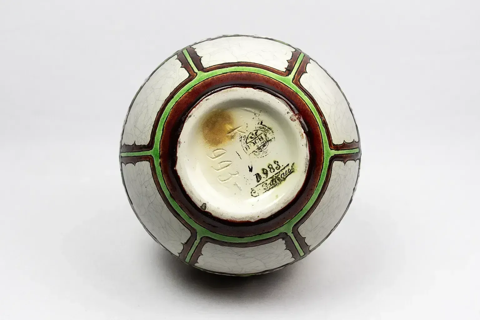 photo for sale Calabash Vase By Charles Catteau For Boch Frères Keramis – Crackled Earthenware D.983 Decoration
