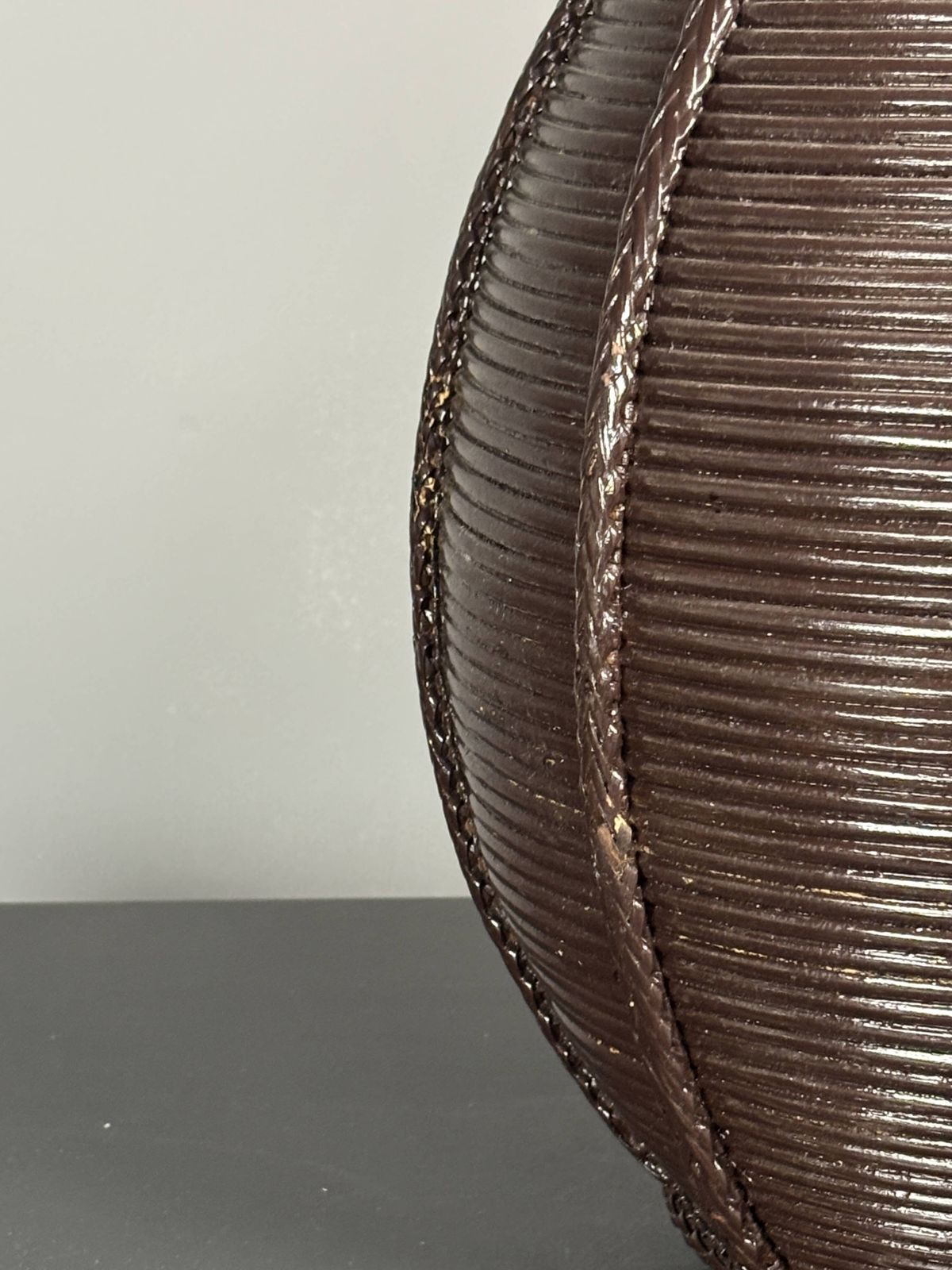 photo for sale Grande lampe de table en rotin bambou pencil reed avec abat-jour champignon, années 1970