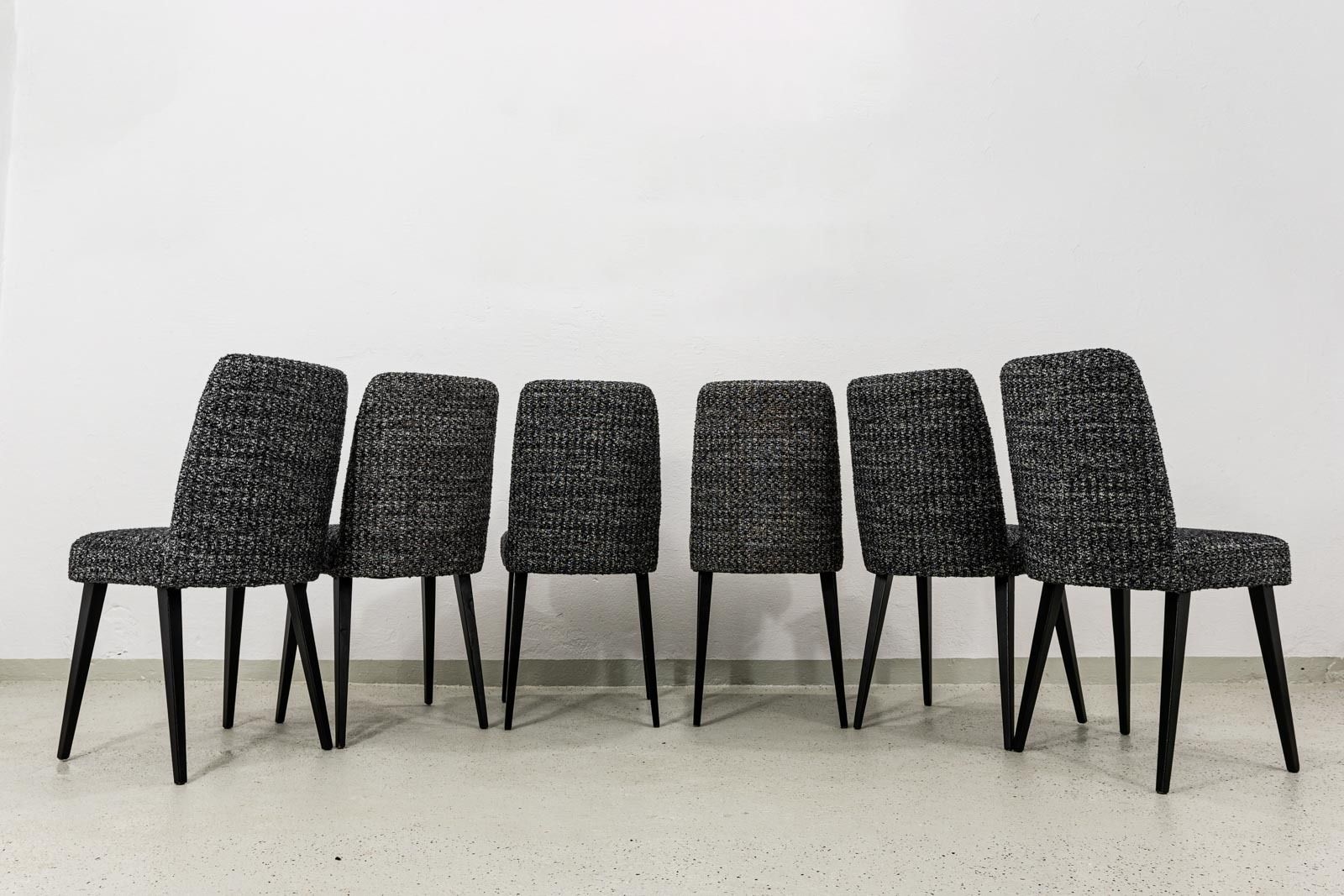 Vintage Dining Chairs, Poland, 1960’s, Set Of 6 photo for sale
