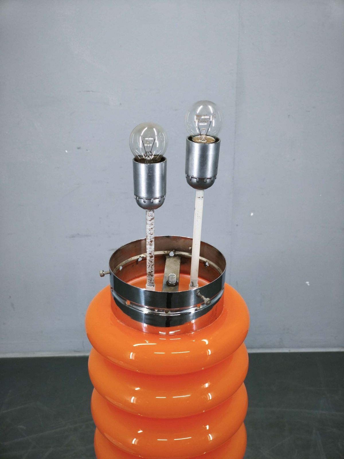 Lampadaire Space Age en verre de Murano Carlo Nason pour Mazzega, années 1970 photo vintage