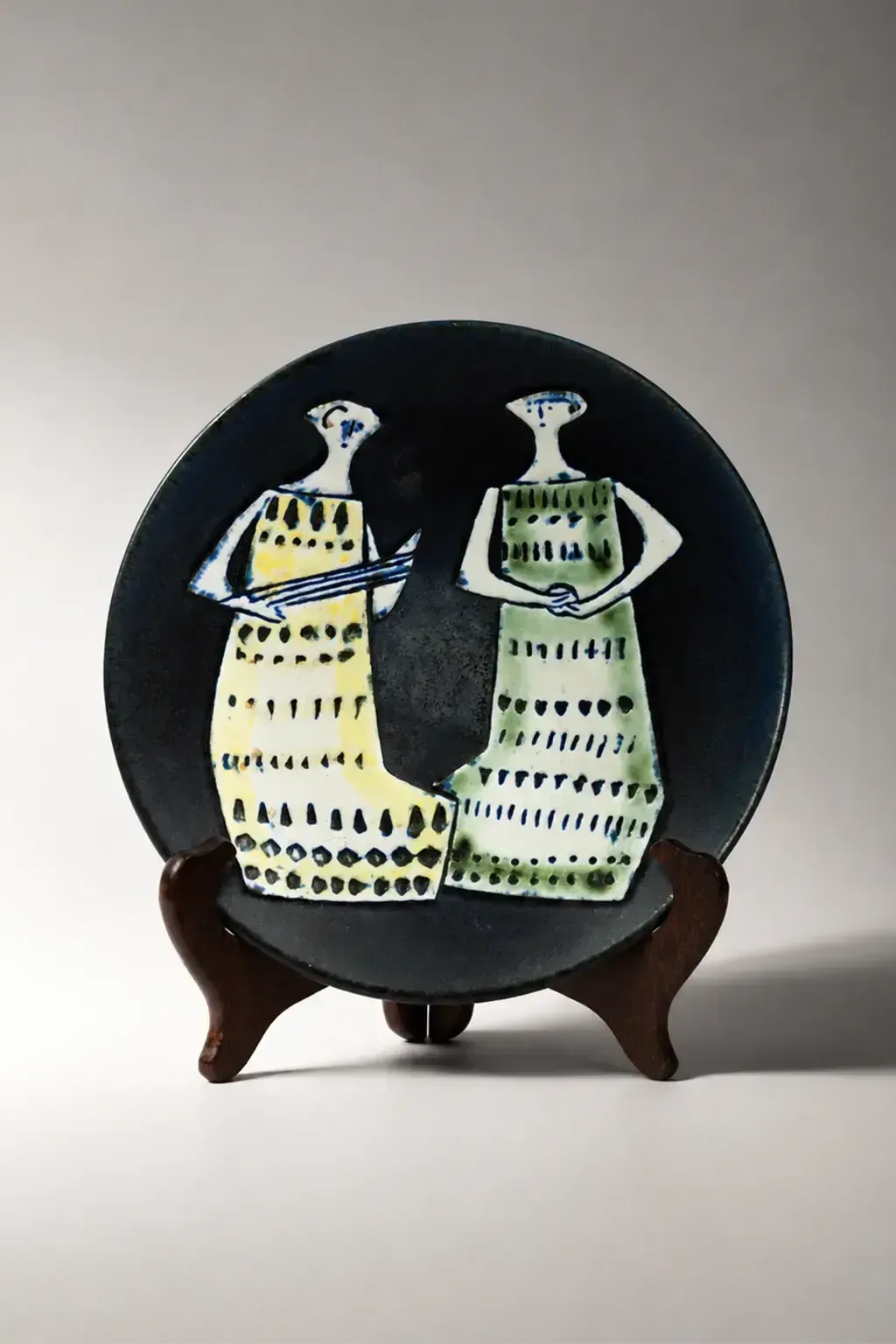 Lisa Larson – Glazed Ceramic Plate “Variety” For Gustavsberg, Sweden, Circa 1956