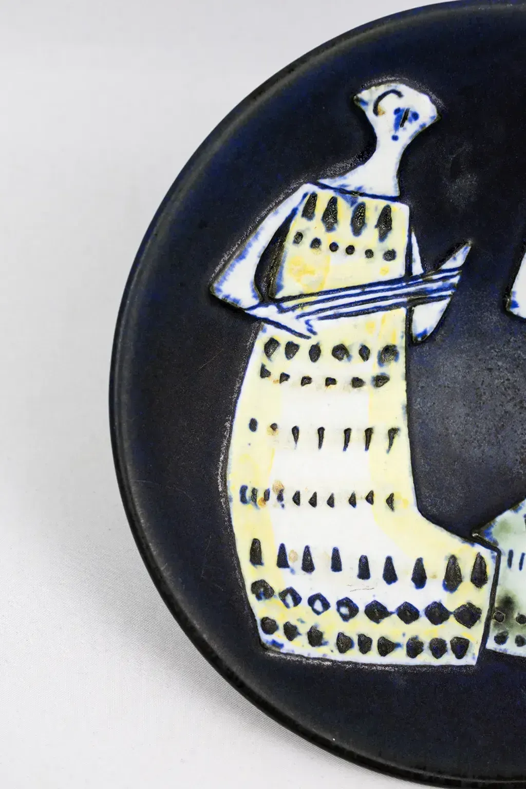 Lisa Larson – Glazed Ceramic Plate “Variety” For Gustavsberg, Sweden, Circa 1956 photo Home Decor