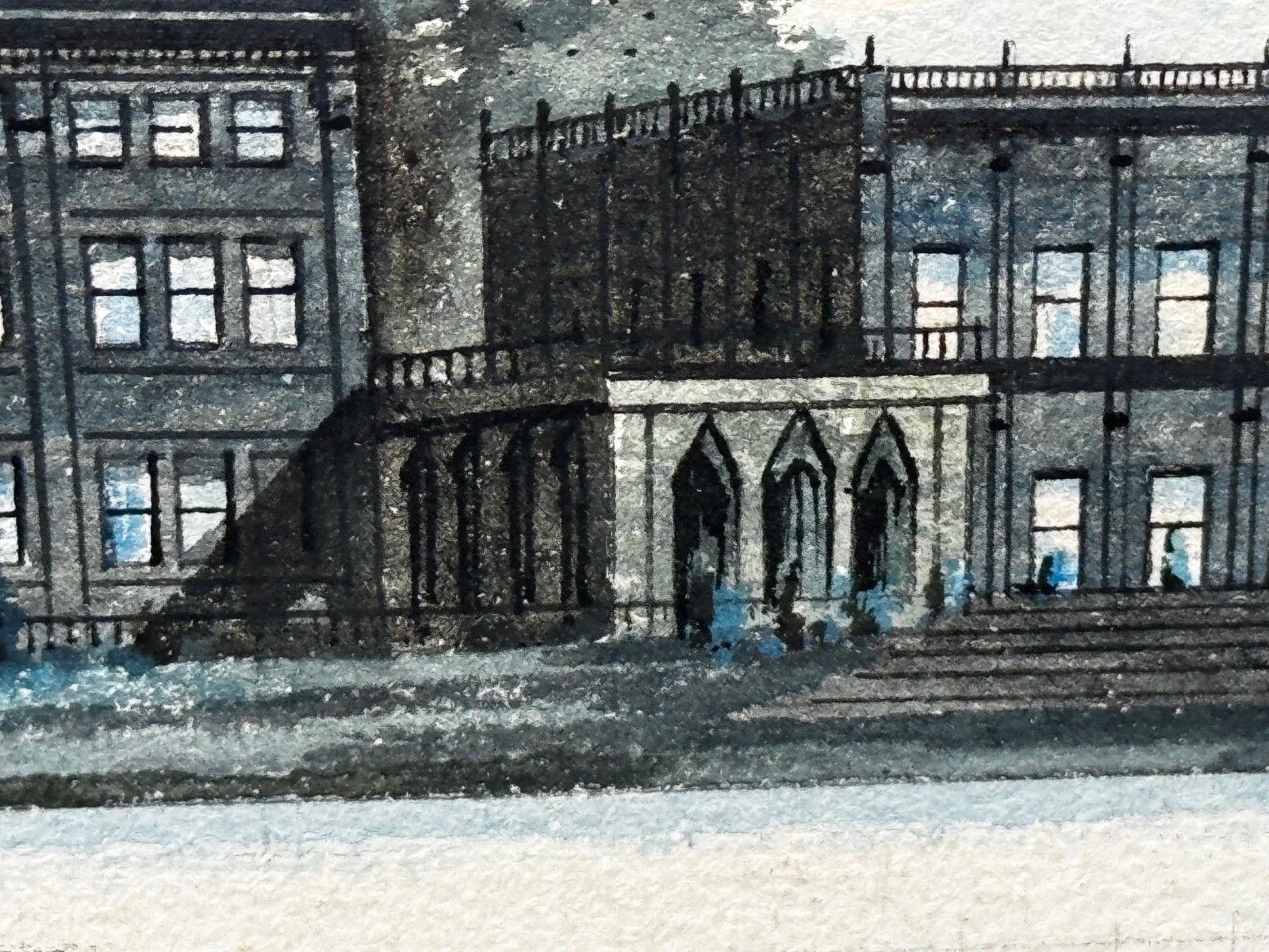 Schilderij Trentham Hall, Zetel van de Hertog van Sutherland, begin 20e eeuw, ca. 1912, door Edward John Bishop Evans photo vintage
