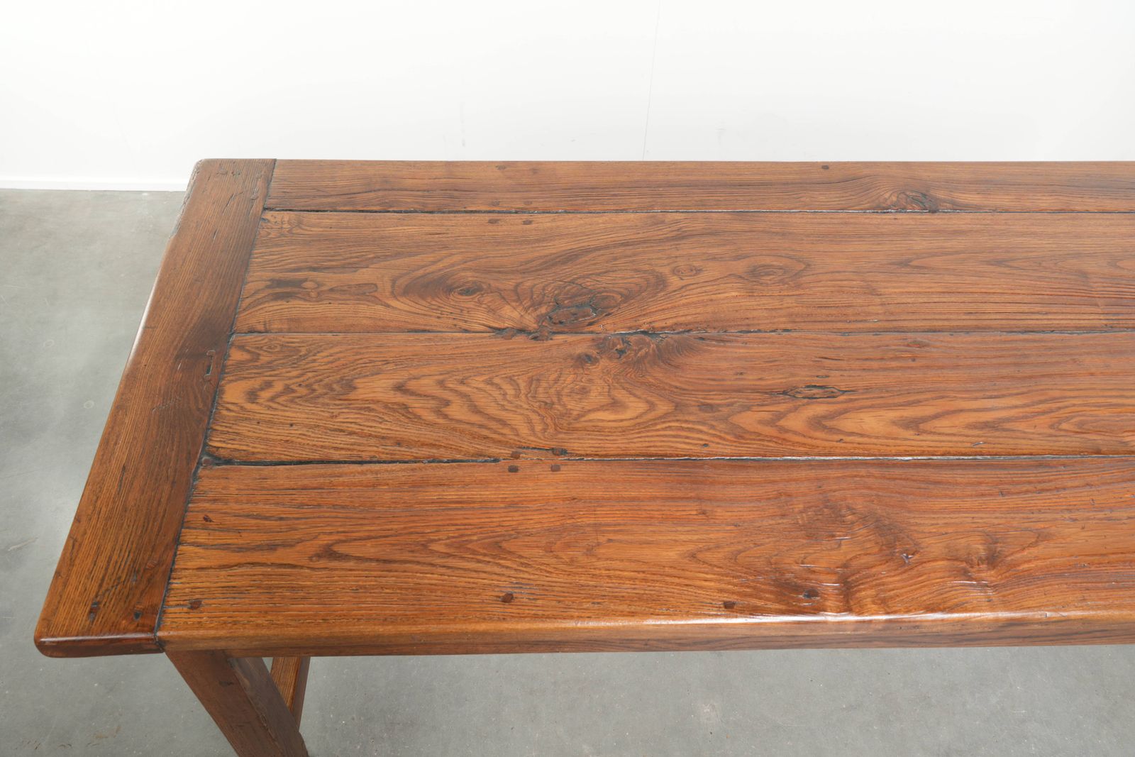 Beautiful Antique French Farmers Oak Dining Table For 4 To 6 People From The 18th Century photo vintage