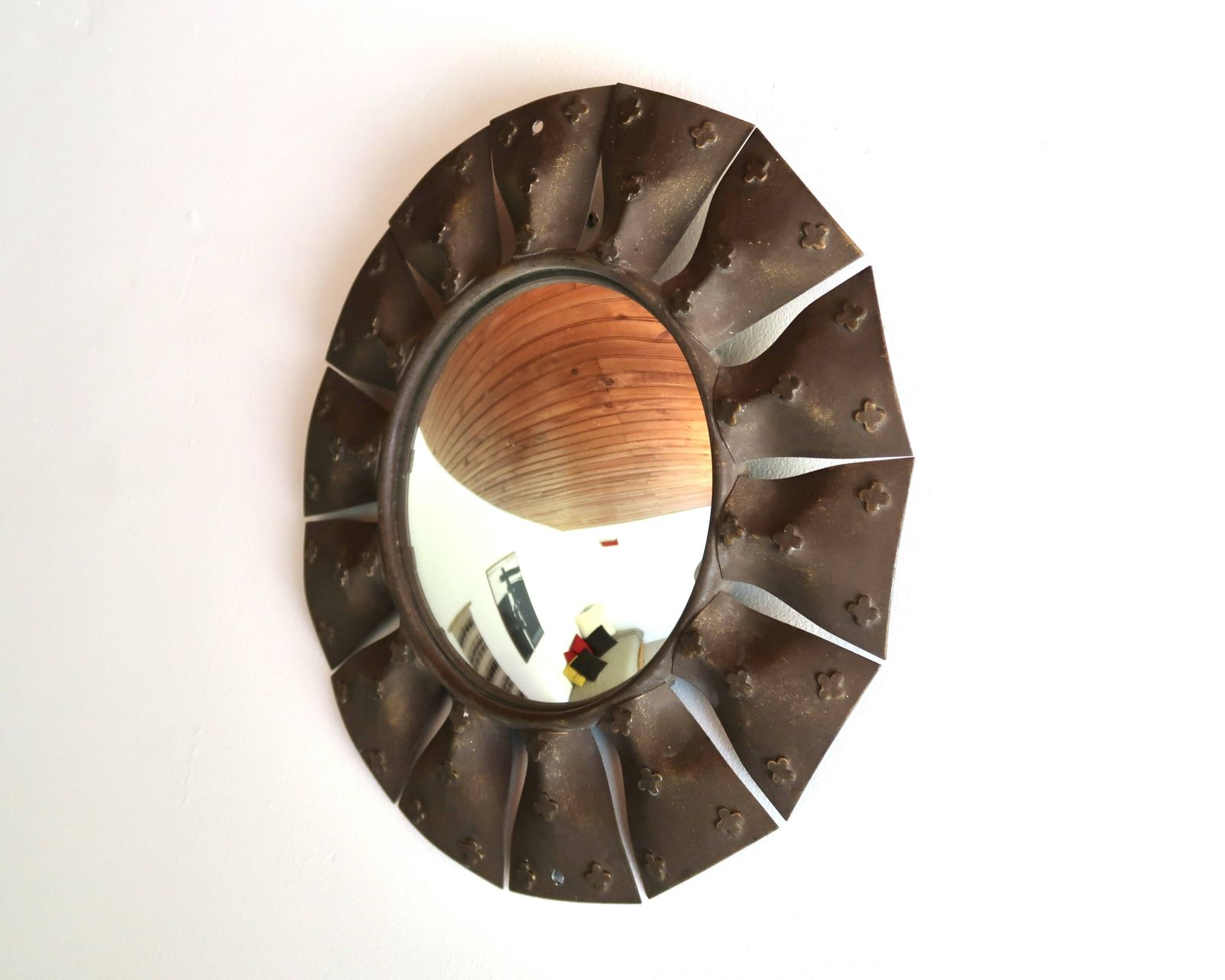 photo for sale Miroir soleil convexe « œil de sorcière » Chaty Vallauris A.M, France 1950