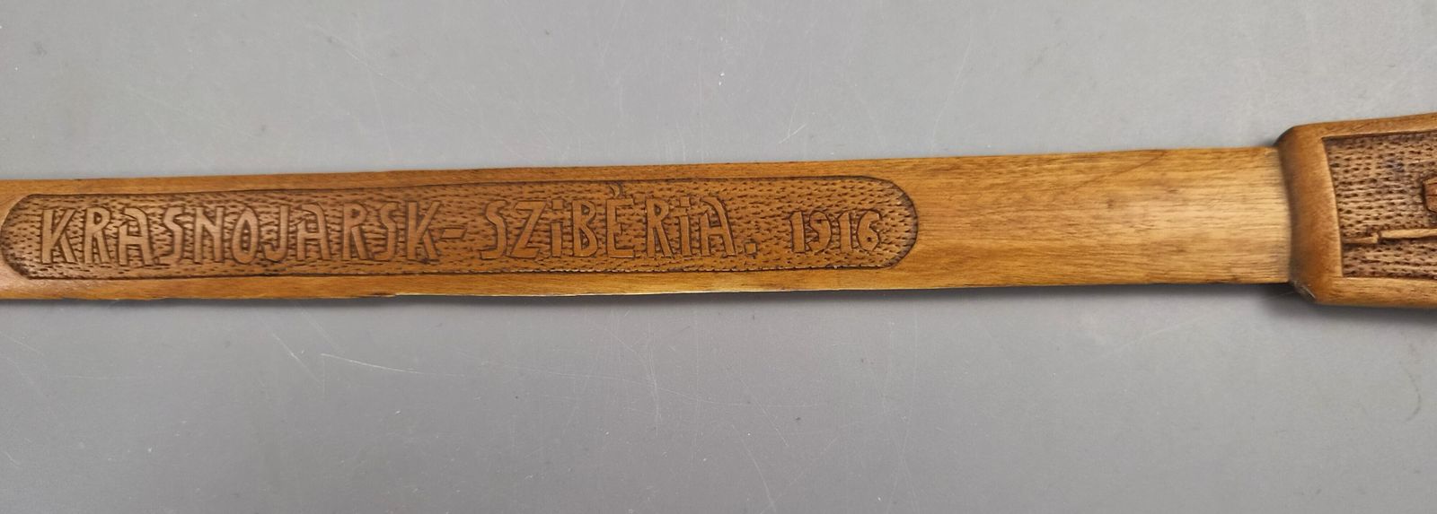 Wwi Hongaarse Pow Loopgraafkunst Gesneden Houten Briefopener, Krasnojarsk Siberië 1916 photo 500.0