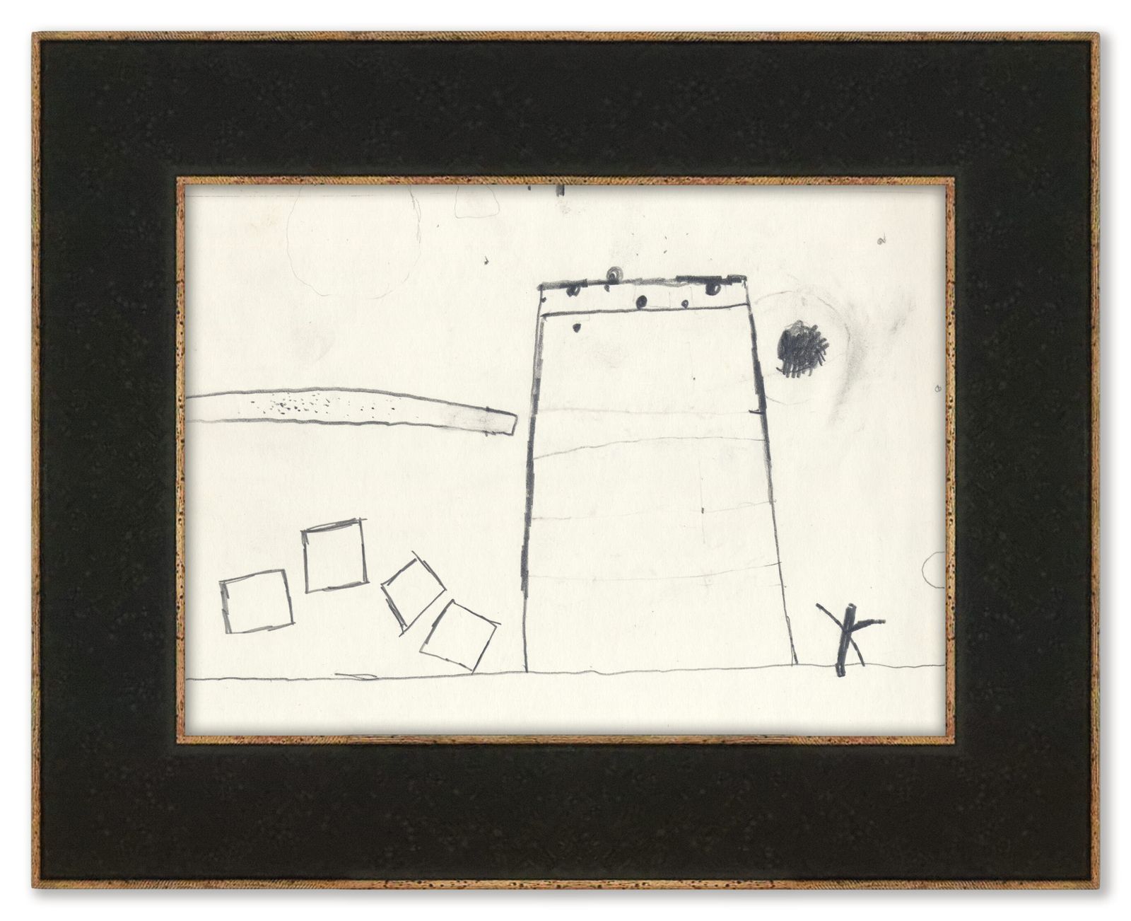 Elegant Abstract Landscape Drawing By Important British Artist Henry Cliffe, 1977