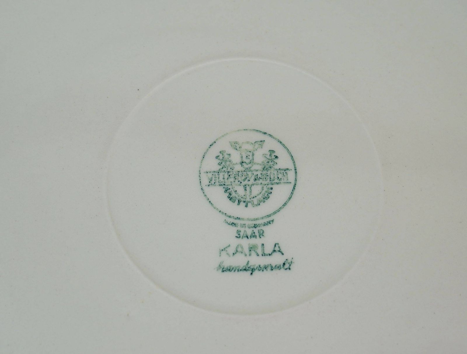 Plat à gâteau Villeroy & Boch, décor peint à la main « Karl », années 1950 photo buy