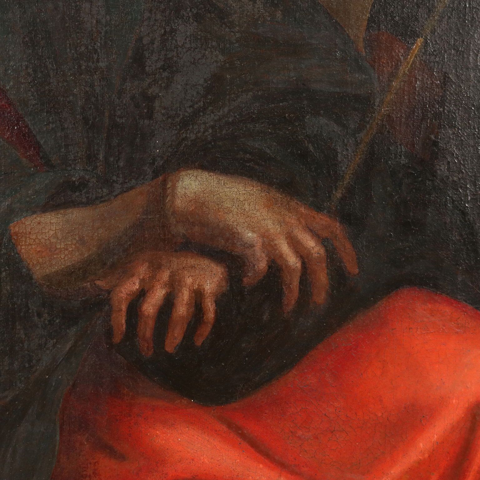 Religious Subject Oil On Canvas Italy XVII Century photo vinterior