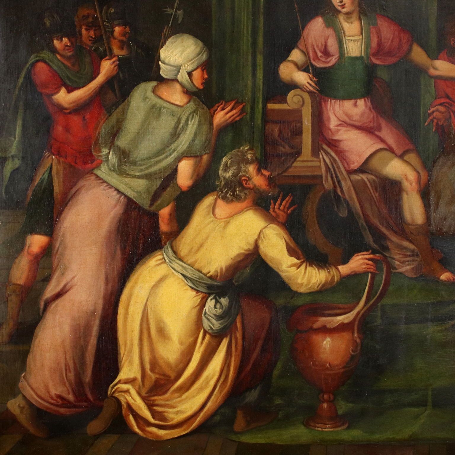 photo for sale La Continence de Scipion, huile sur toile, Italie, XVIIe siècle