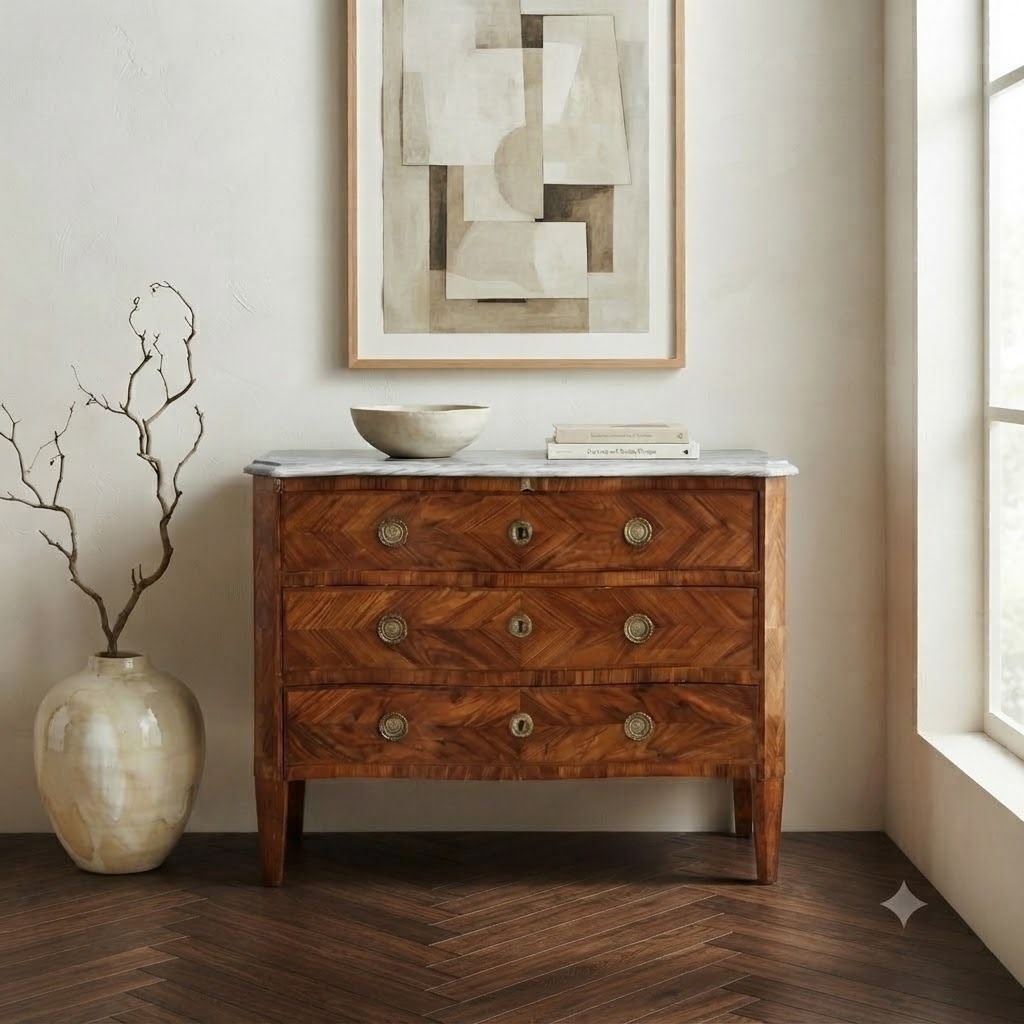 Neoklassieke Ladekast Walnoot Italië 18e Eeuw photo furniture