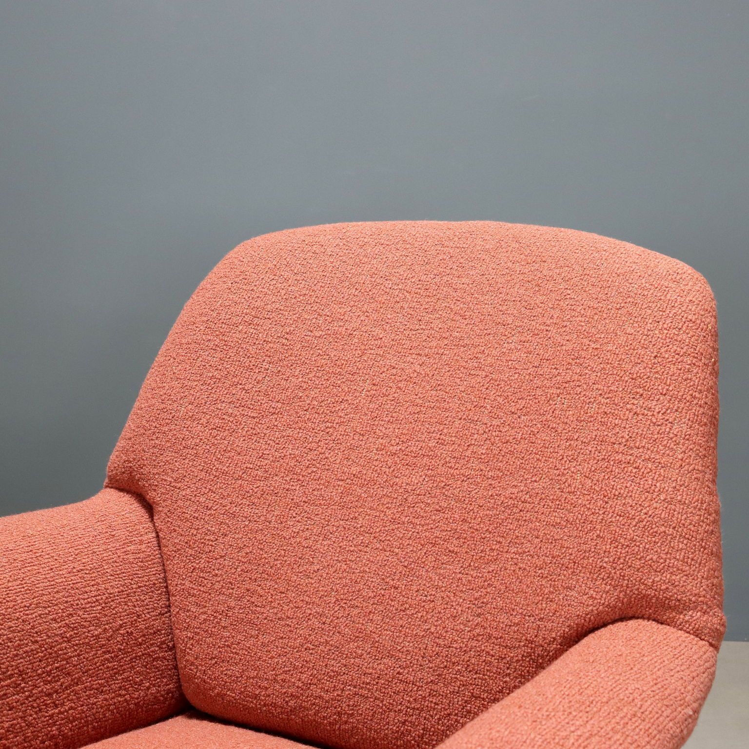 Vintage jaren 1950-60 Fauteuils Metaal Fluweel Italië photo for sale