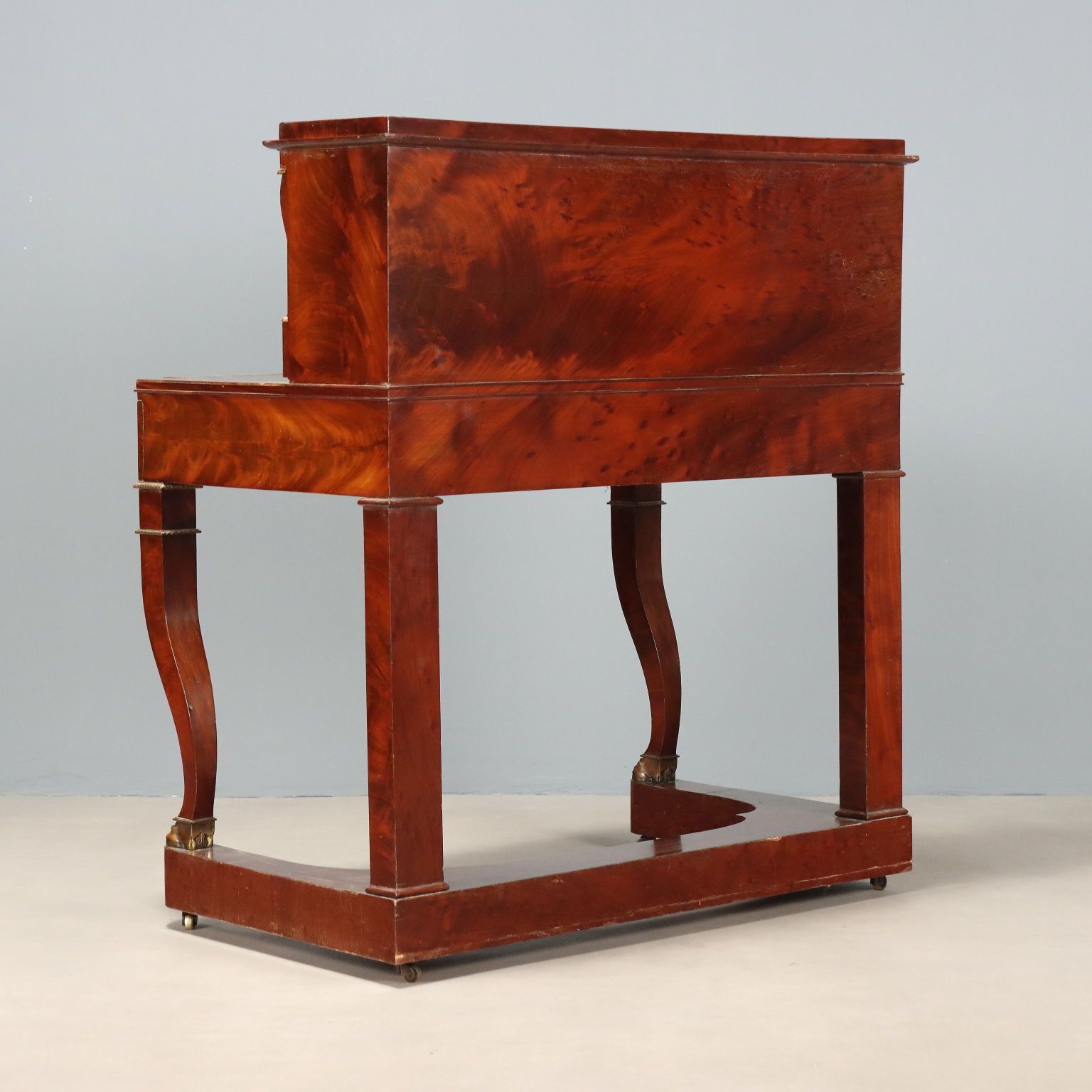 photo vinterior Antique Writing Desk Napoleon III Mahogany Metal France XIX Century