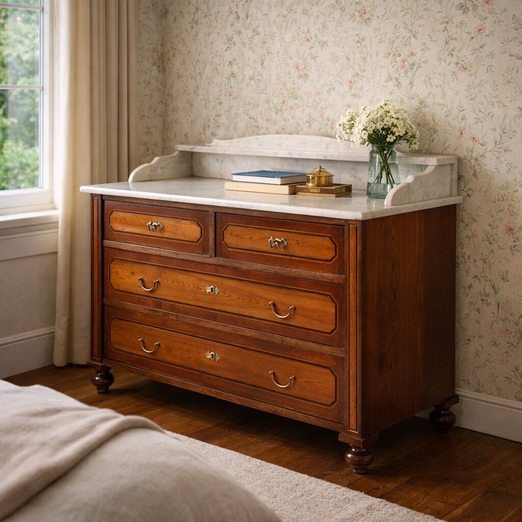 Antieke Ladekast Mahonie Ebbenhout Italië 20e Eeuw photo furniture