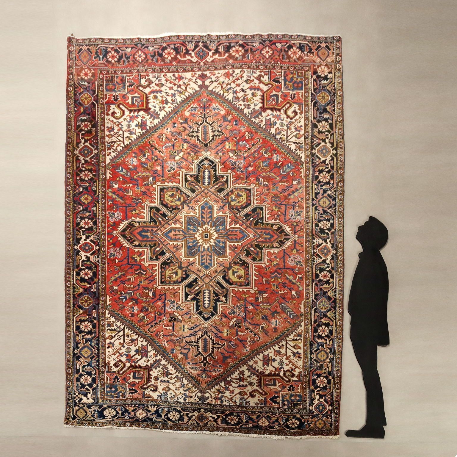 Antique Heriz Carpet Cotton Wool Heavy Knot 127 X 90 In photo furniture