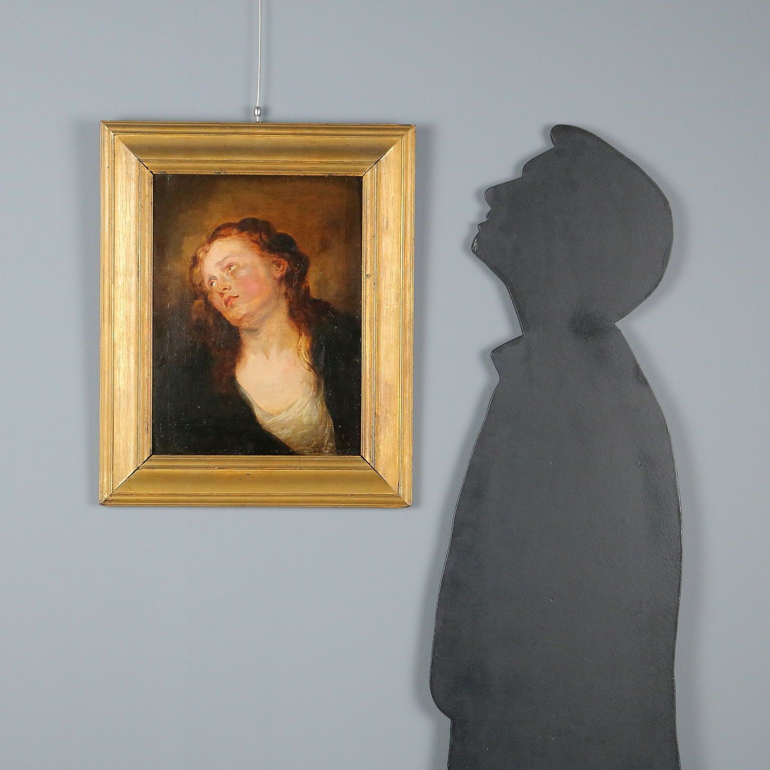 Painting By Follower Of Van Dyck   Late 1700s   Female Face photo furniture