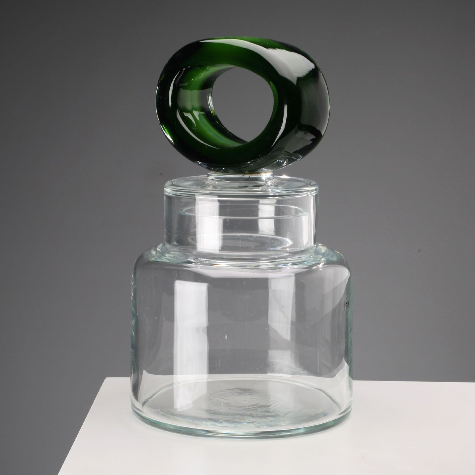 Vintage Vase With Lid F.Lli Toso Murano Glass Italy 1960s 1970s photo for sale