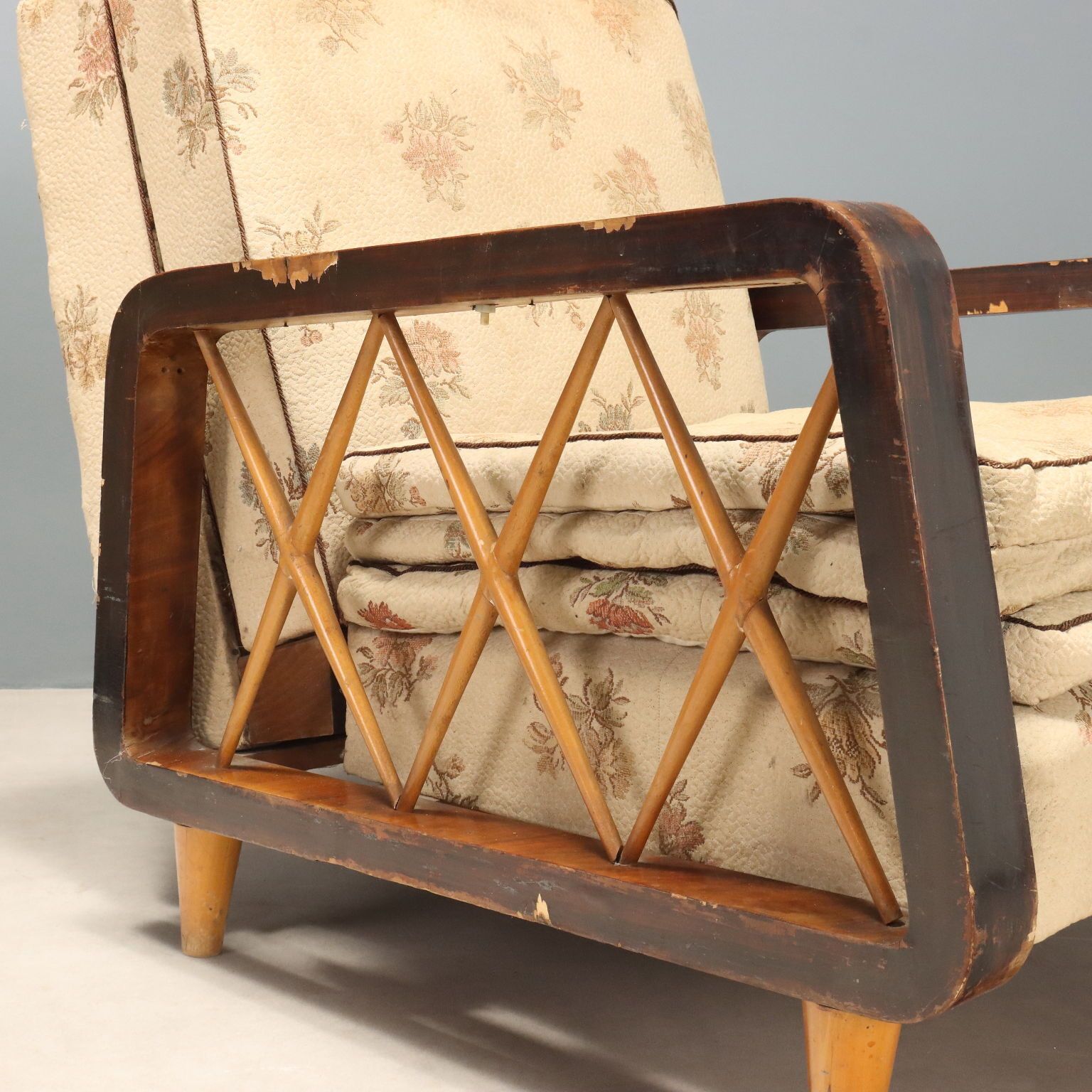 1940s 50s Armchairs With Wooden Armrests photo vinterior