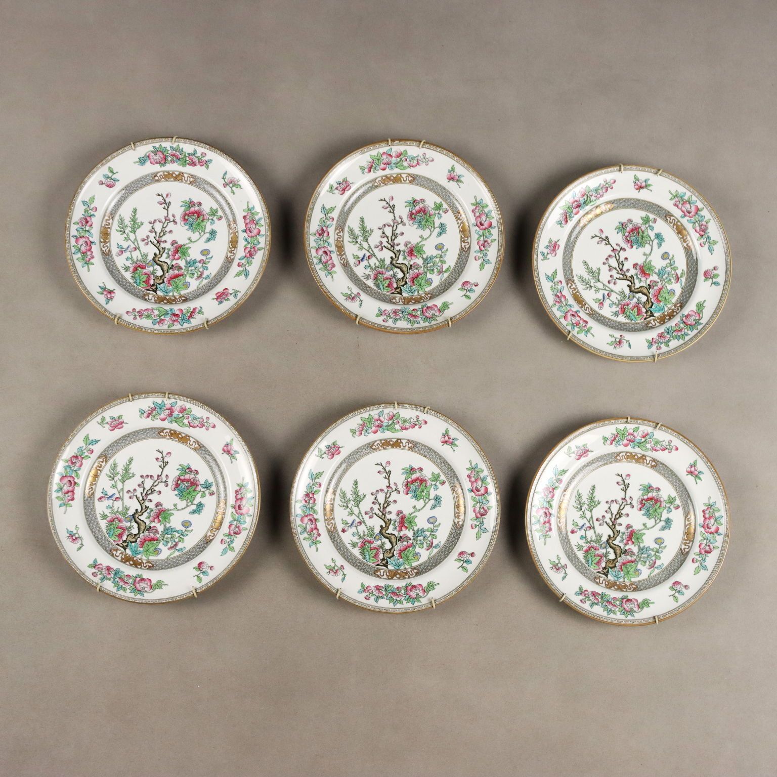 Gruppo Di Sei Piatti Manifattura Minton