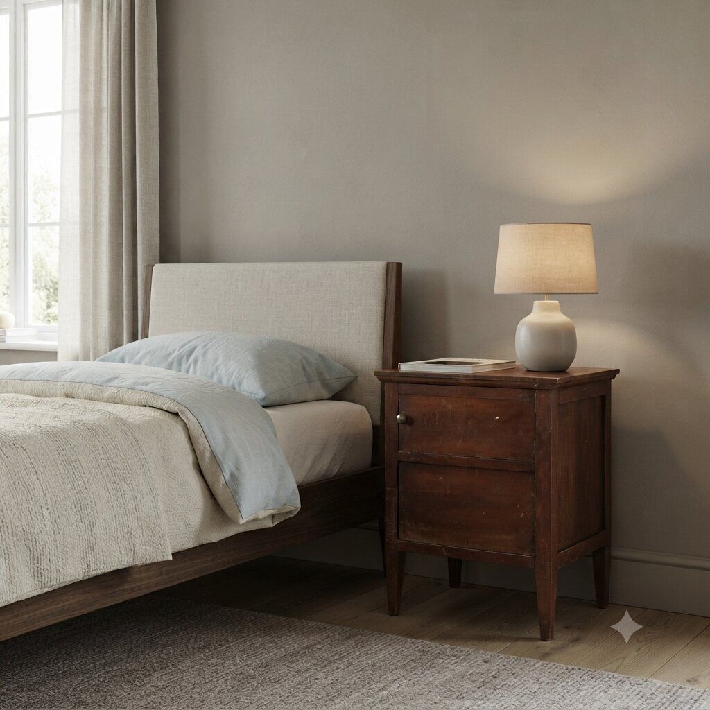 Antiek Nachtkastje Directoire Walnoot Italië Eind 18e Eeuw photo furniture