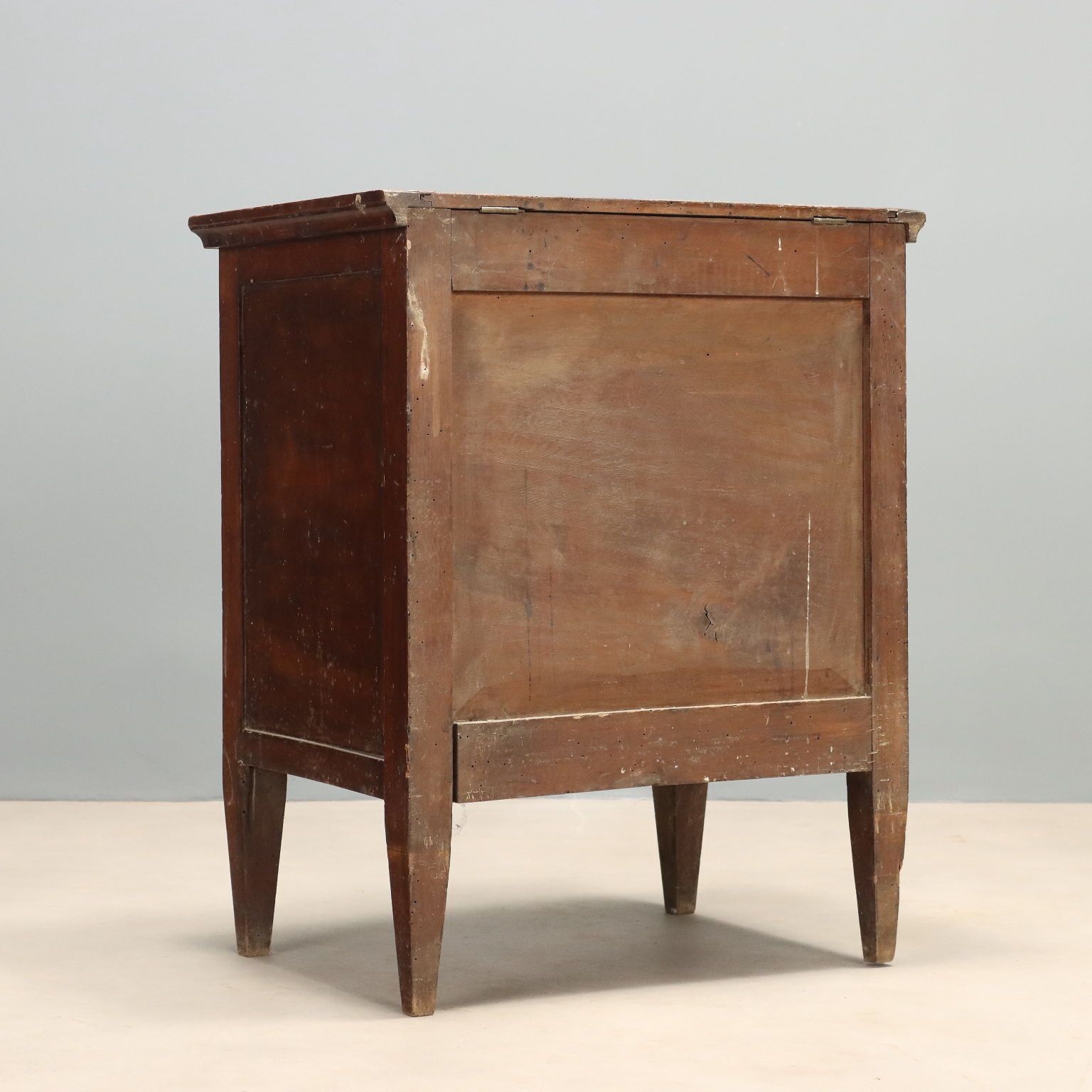 Antique Nightstand Directoire Walnut Italy Late XVIII Century photo vintage