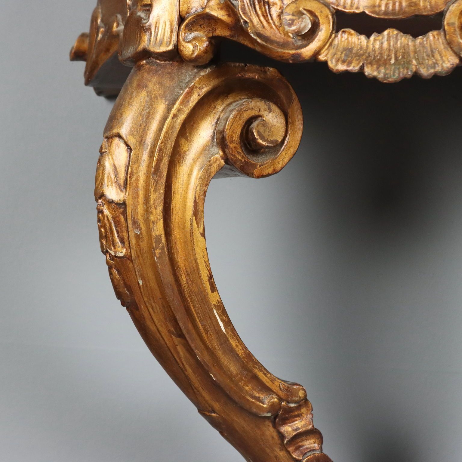 Drop Shaped Giltwood Consoles   Italy 19th Century photo buy