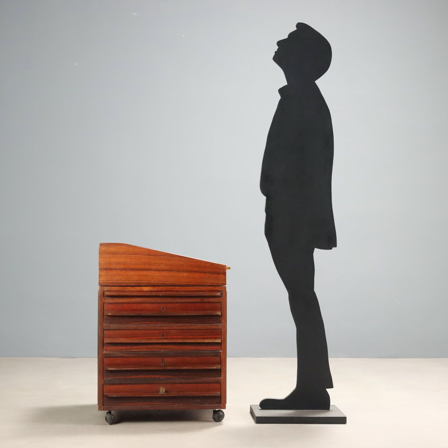 Chest Of Drawers With Desk 1960s photo for sale