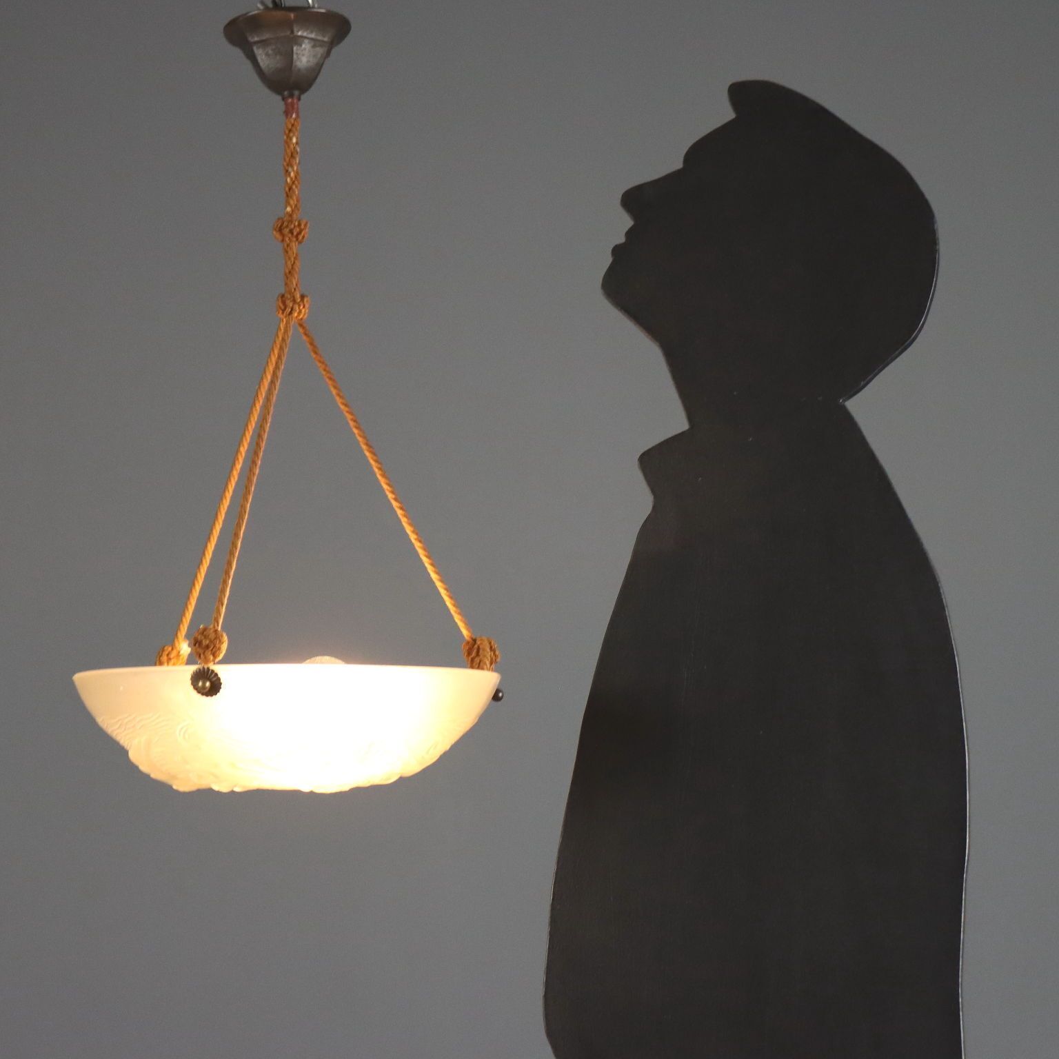 Vintage Artistar Chandelier Wit Glas Design Italy jaren 1950 photo furniture