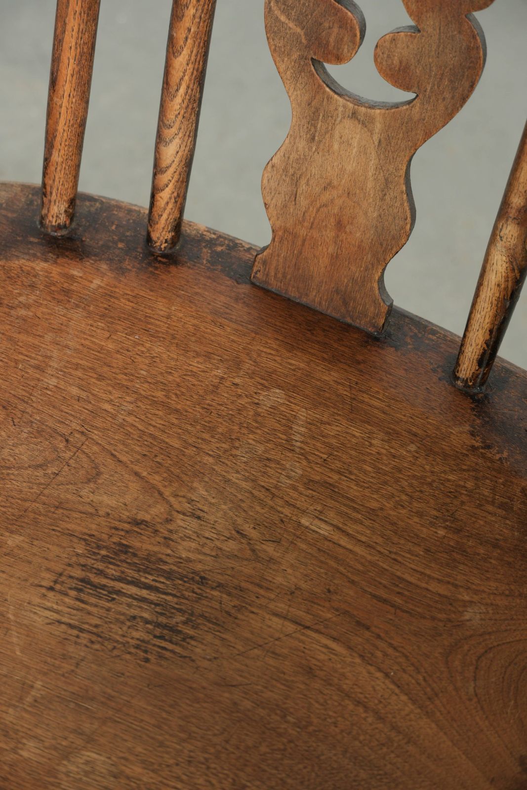 photo for sale Antique English Spindle Chair, Windsor Chair/Side Chair From The Early 19th Century With Beautiful Deep Colors.