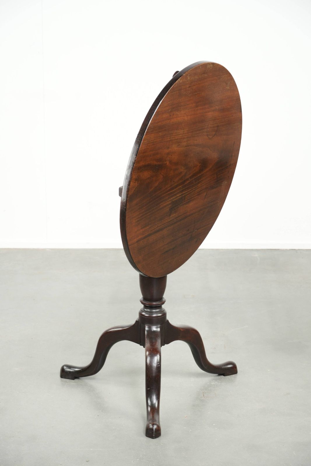 Round Antique English Tilt Top Table/Side Table From The Early 19th Century With A Beautiful Patina. photo furniture