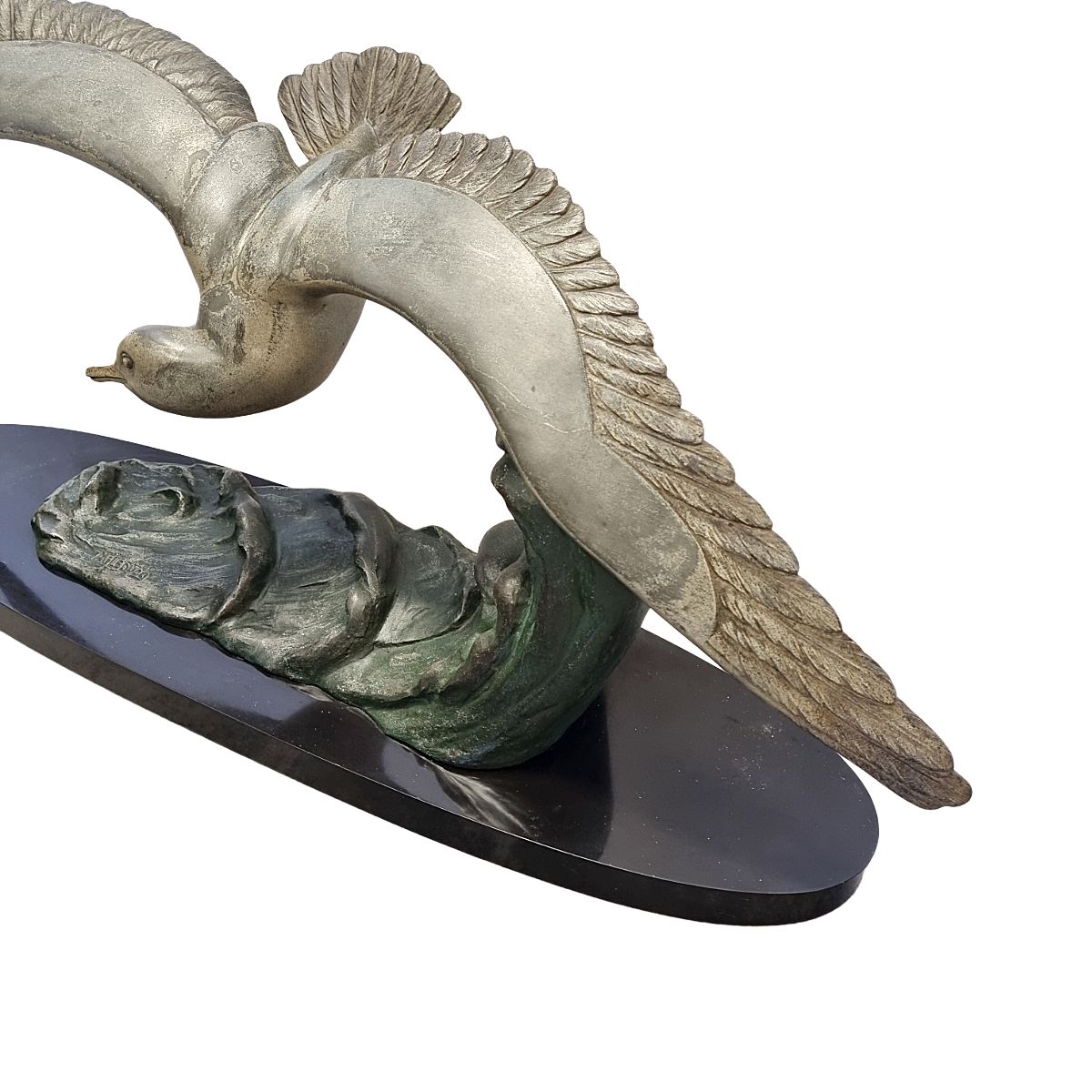 French Art Deco Albatross Sculpture Marcel Leducq, 1920/30s photo Art