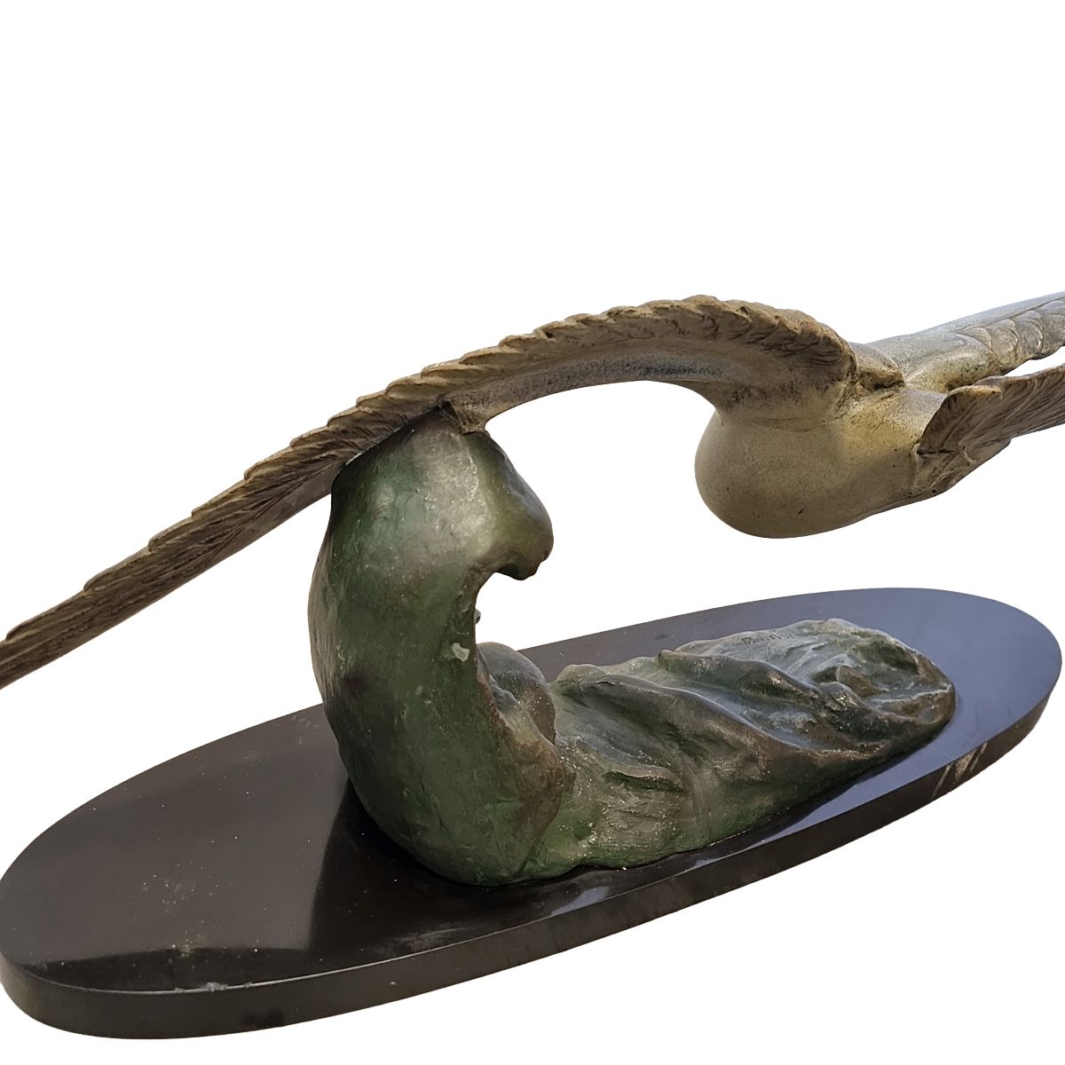 Sculpture Art Déco française Albatros Marcel Leducq, années 1920/30 photo vintage