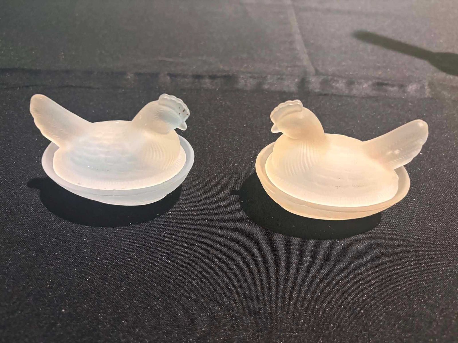 Vintage Frosted Glass Hen On Nest Salt Cellars Set Of 2, Mini Chicken Dishes, Easter Farmhouse Table Decor Vintagechicbruxelles 5 Out Of 5 Stars photo buy