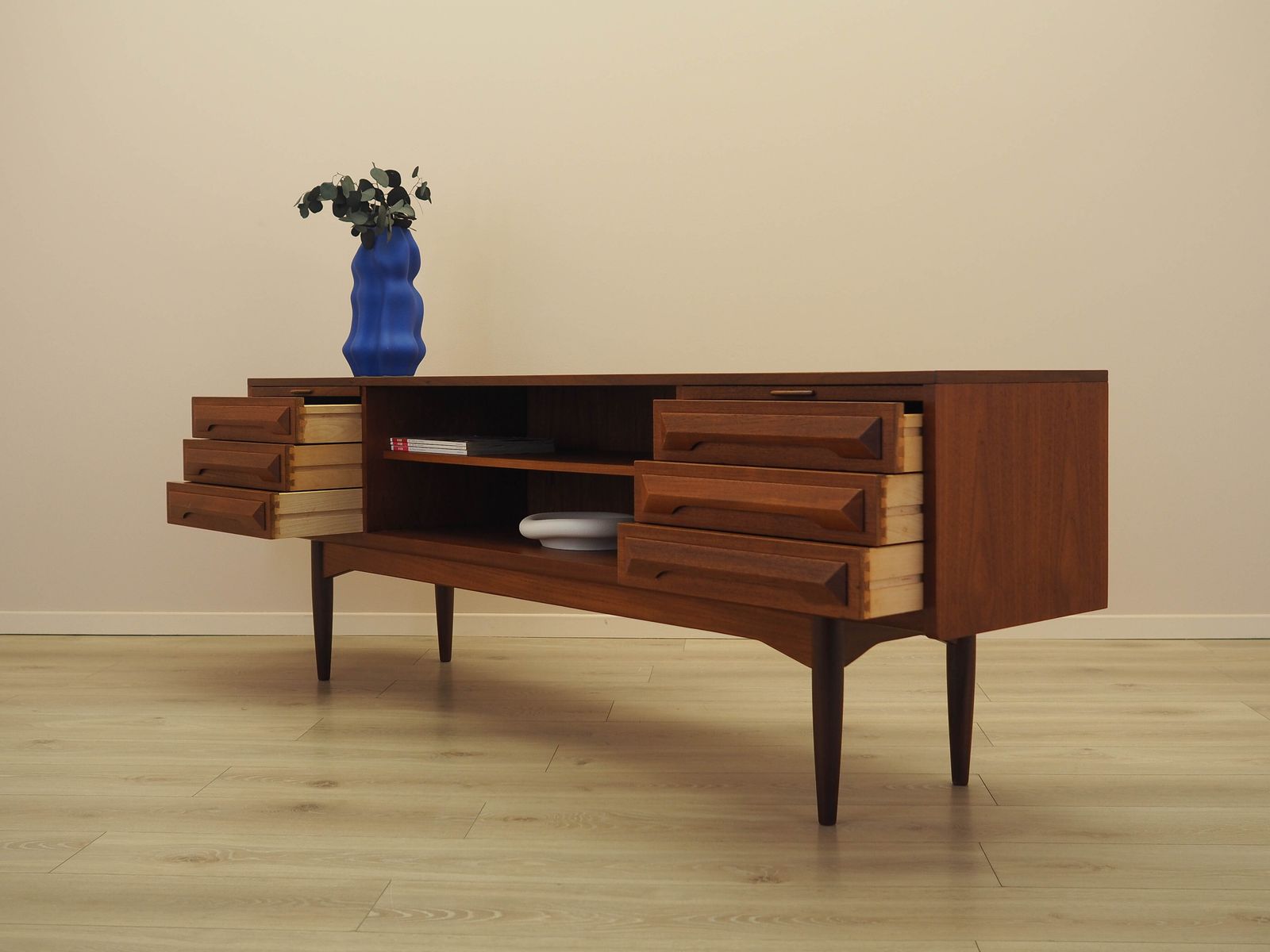 Danish Teak Sideboard With Pull Out Surfaces And Drawers, 1970s photo 2159.0