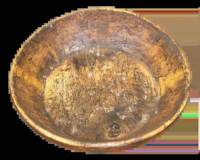 Grand bol en bois folklorique suédois