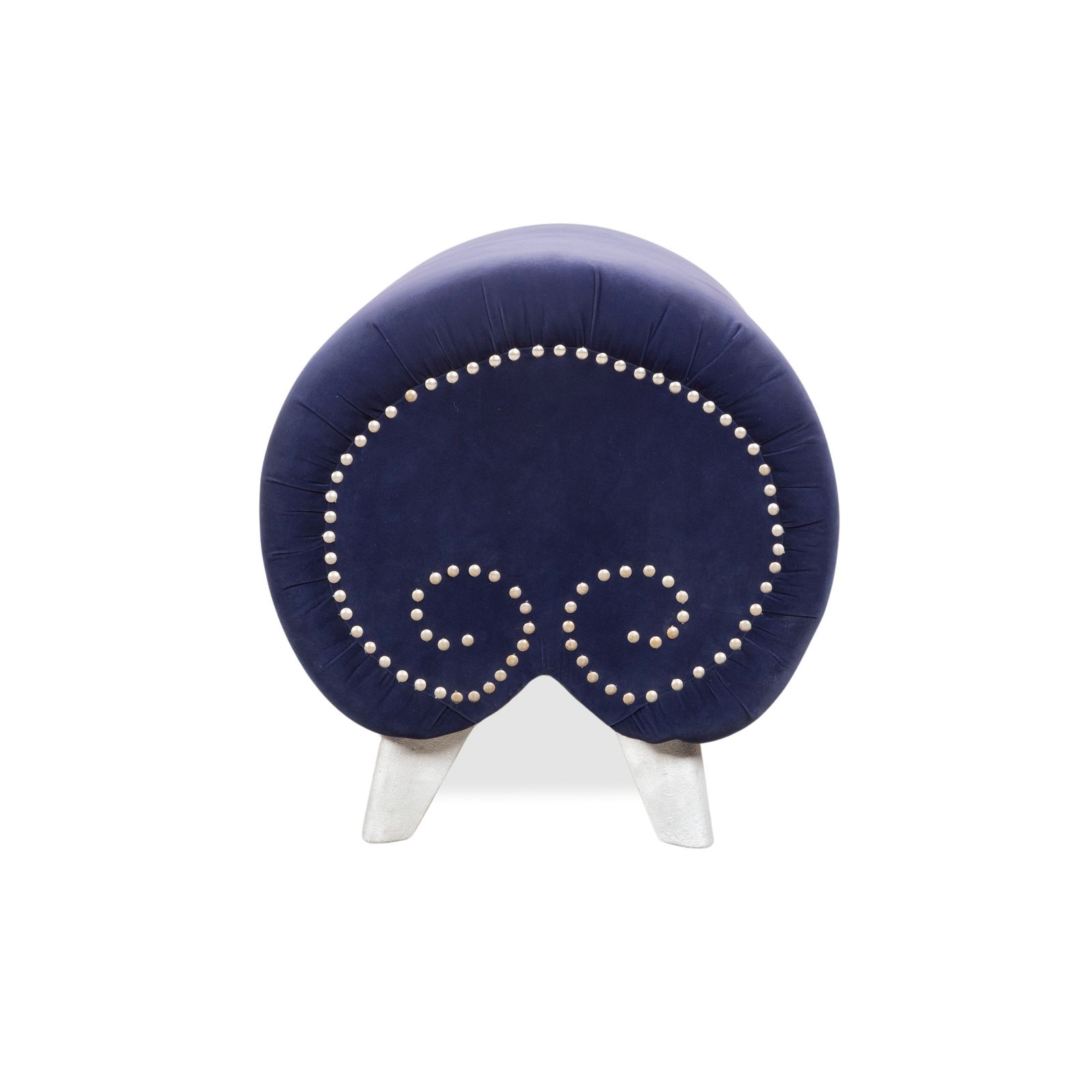 Mobilier Tabouret Bretz Gaudi en velours bleu foncé photo