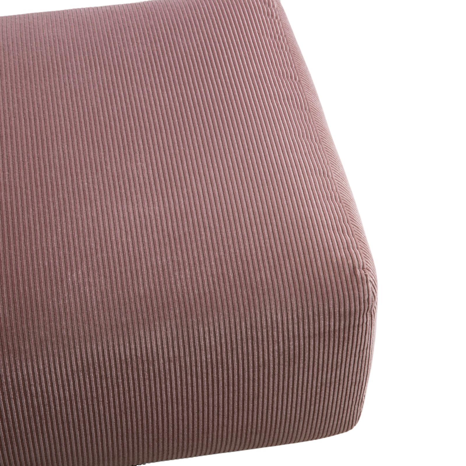 Tabouret Cor Moss en tissu velours côtelé rose mauve photo for sale