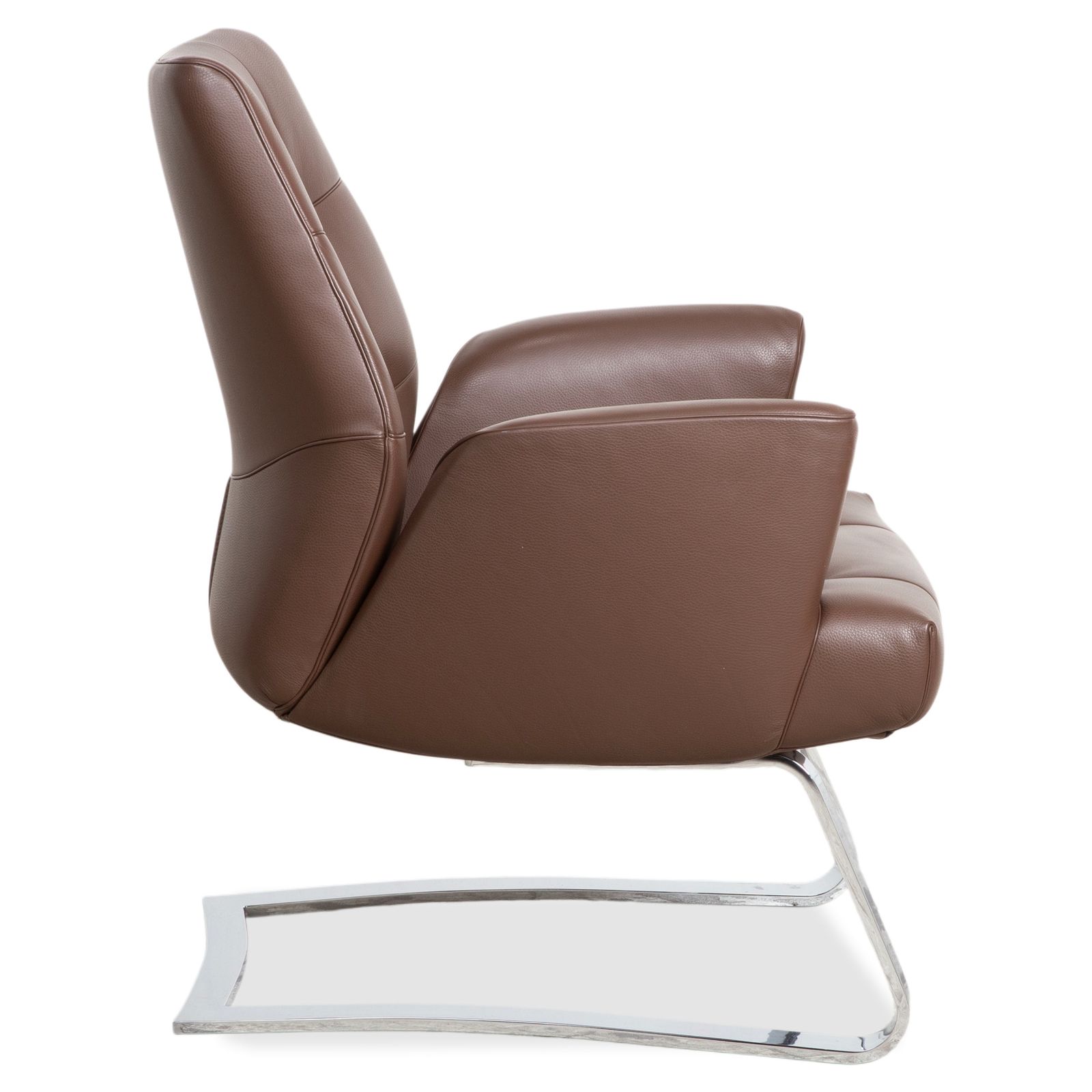 photo furniture De Sede DS-258 Leather Metal Fauteuil Set Brown Chrome