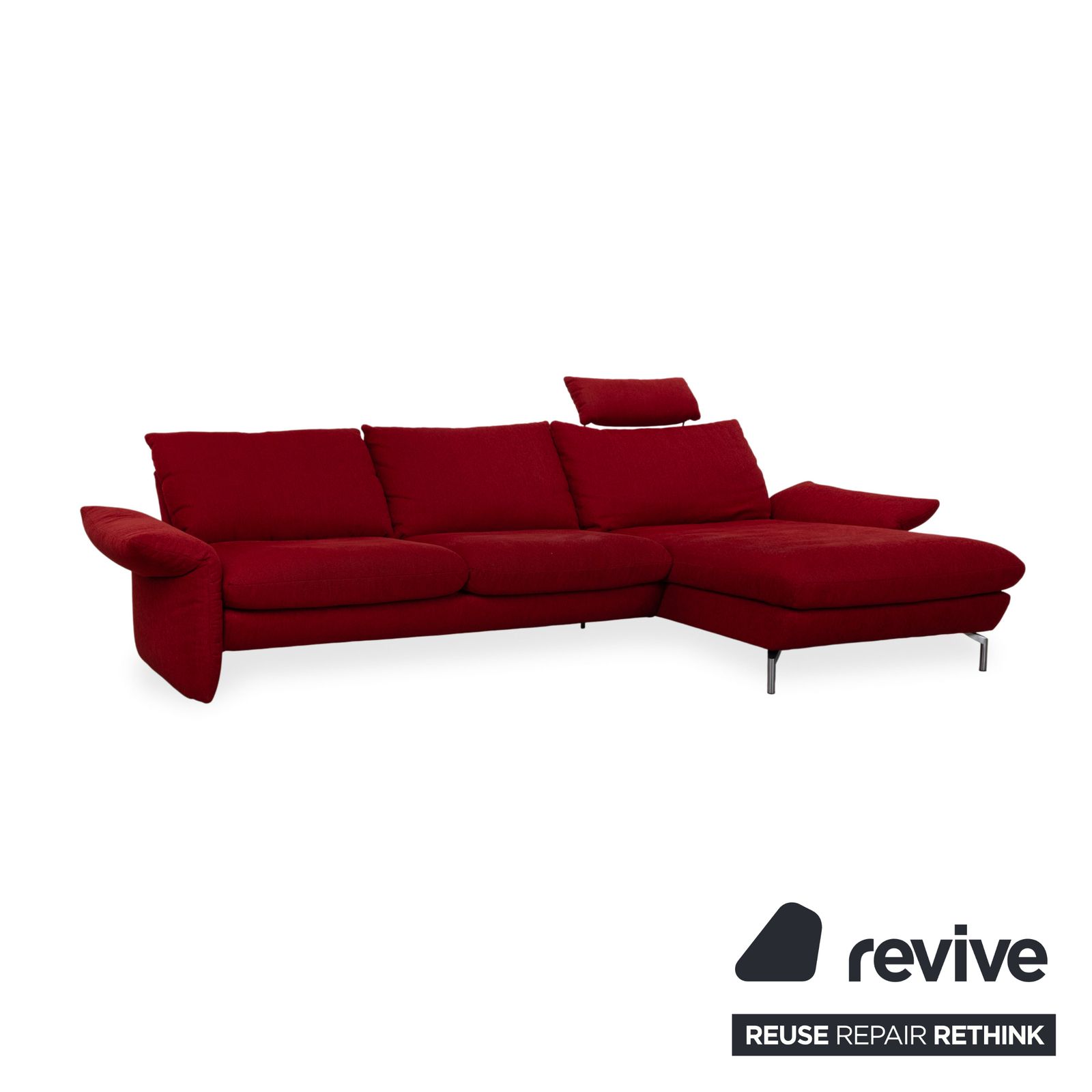 Mondo Loredo Fabric Corner Sofa, Red, Manual Function photo Furniture
